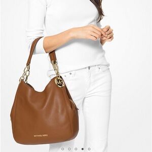 Michael Kors Lillie Large Pebbled Leather Shoulder Bag